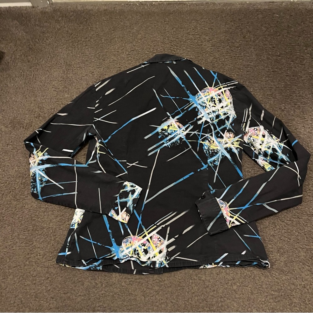 Vintage Y2K Versace Jeans Disco Ball Button Up Shirt - Picture 3 of 8